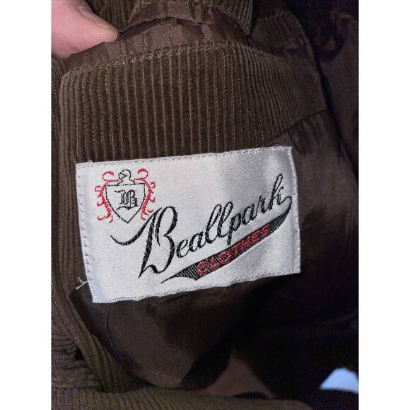Beallpark Men’s Corduroy Jacket Size 46R Brown Hunting Outdoors Elbow Patches - Picture 2 of 12